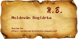 Moldován Boglárka névjegykártya