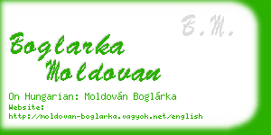 boglarka moldovan business card